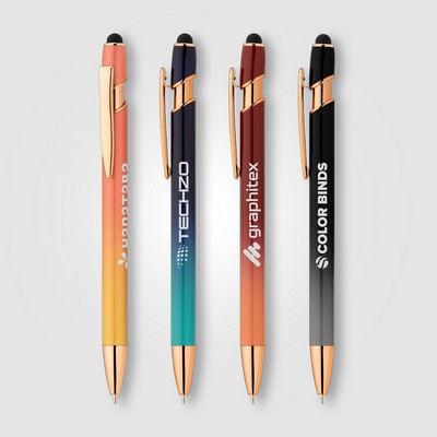 Ellipse Ombre Rose Gold Stylus Pen - Laser